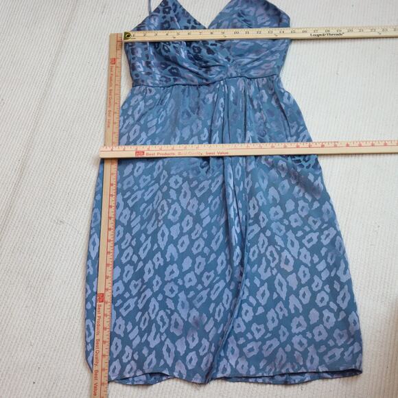 Vintage Lillie Rubin Blue Leopard Print Dress | 80s Glam Party Dress | S/M - Picture 3 of 6